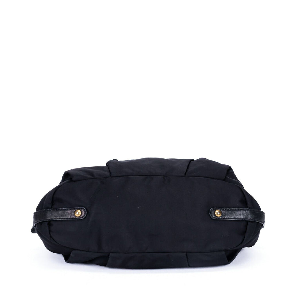 Prada Tessuto Gaufre 2-Way Tote Black Canvas — view 6