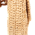 Saint Laurent Raffia Mini Round Crossbody Beige Brown Spiral Embellishment — view 8