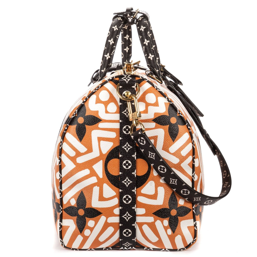 Louis Vuitton Crafty Collection Keepall Orange White Black Vibrant Allover — view 4