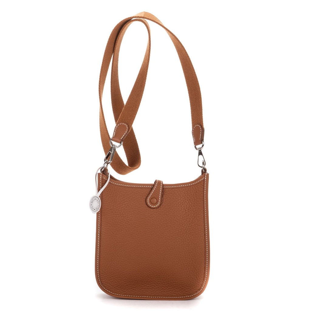 Hermes Evelyne 16 Amazone Brown Clemence Leather Handbag — view 4