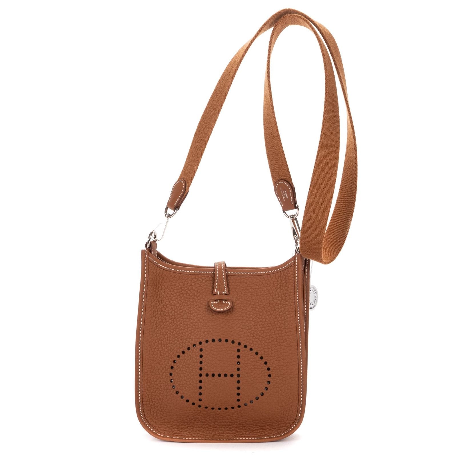 Hermes Evelyne 16 Amazone Brown Clemence Leather Handbag