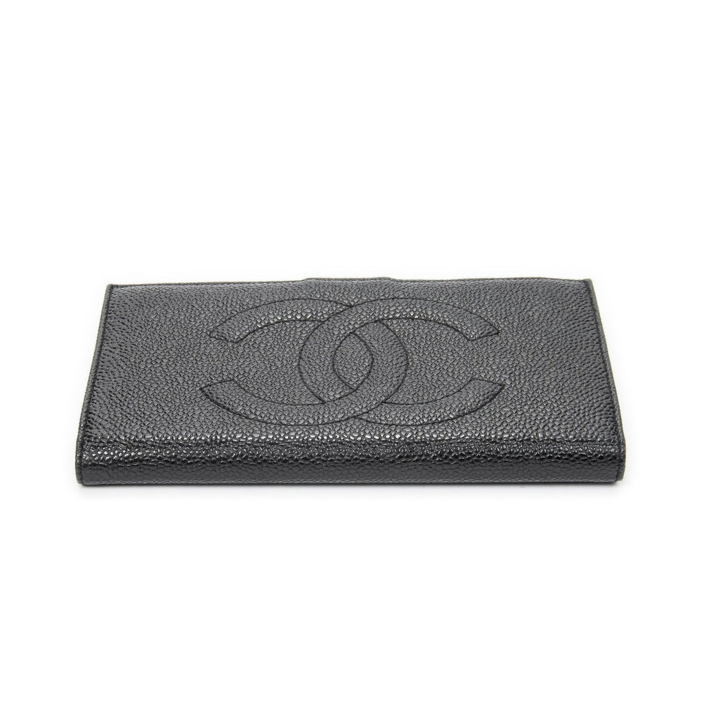 Chanel CC Timeless French Purse Wallet Black Caviar Leather — view 3