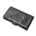 Chanel CC Timeless French Purse Wallet Black Calfskin Leather