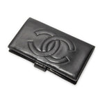 Chanel CC Timeless French Purse Wallet Black Calfskin Leather