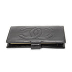Chanel CC Timeless French Purse Wallet Black Calfskin Leather — view 3