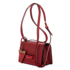 Loewe Small Barcelona Bargundy Gray Calfskin Leather Messenger — view 2