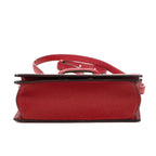 Loewe Small Barcelona Bargundy Gray Calfskin Leather Messenger — view 6