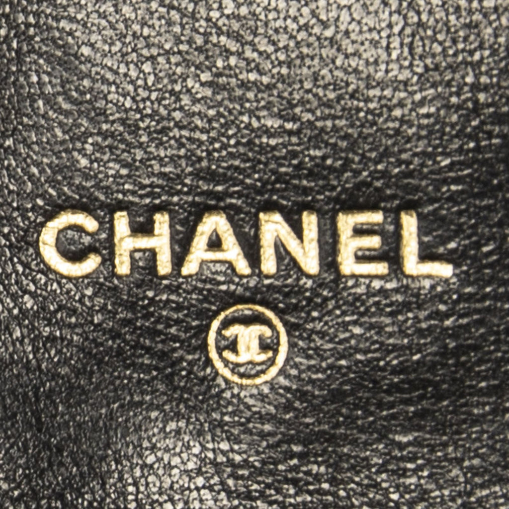 Chanel CC Timeless French Purse Wallet Black Calfskin Leather — view 5