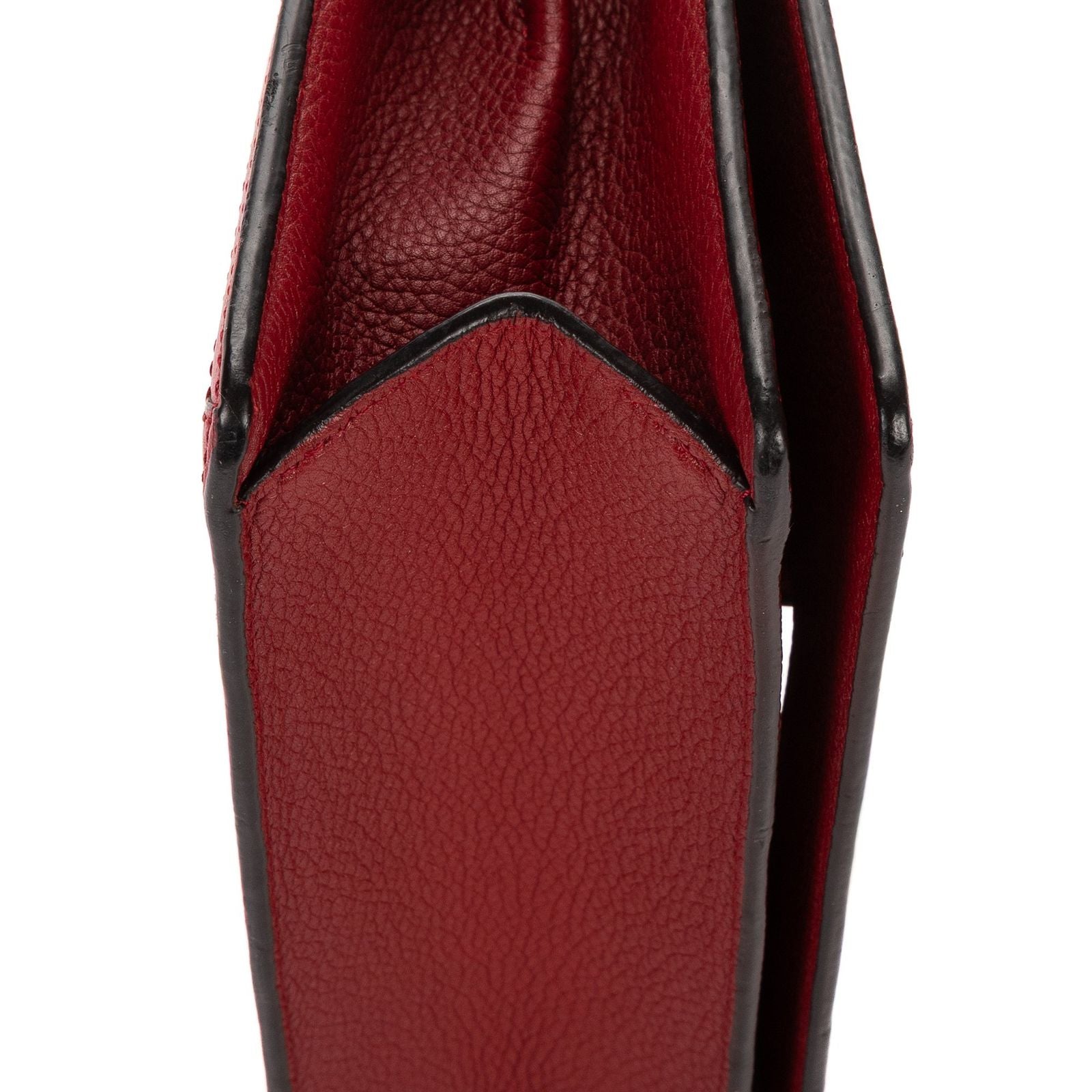 Loewe Small Barcelona Bargundy Gray Calfskin Leather Messenger — view 8