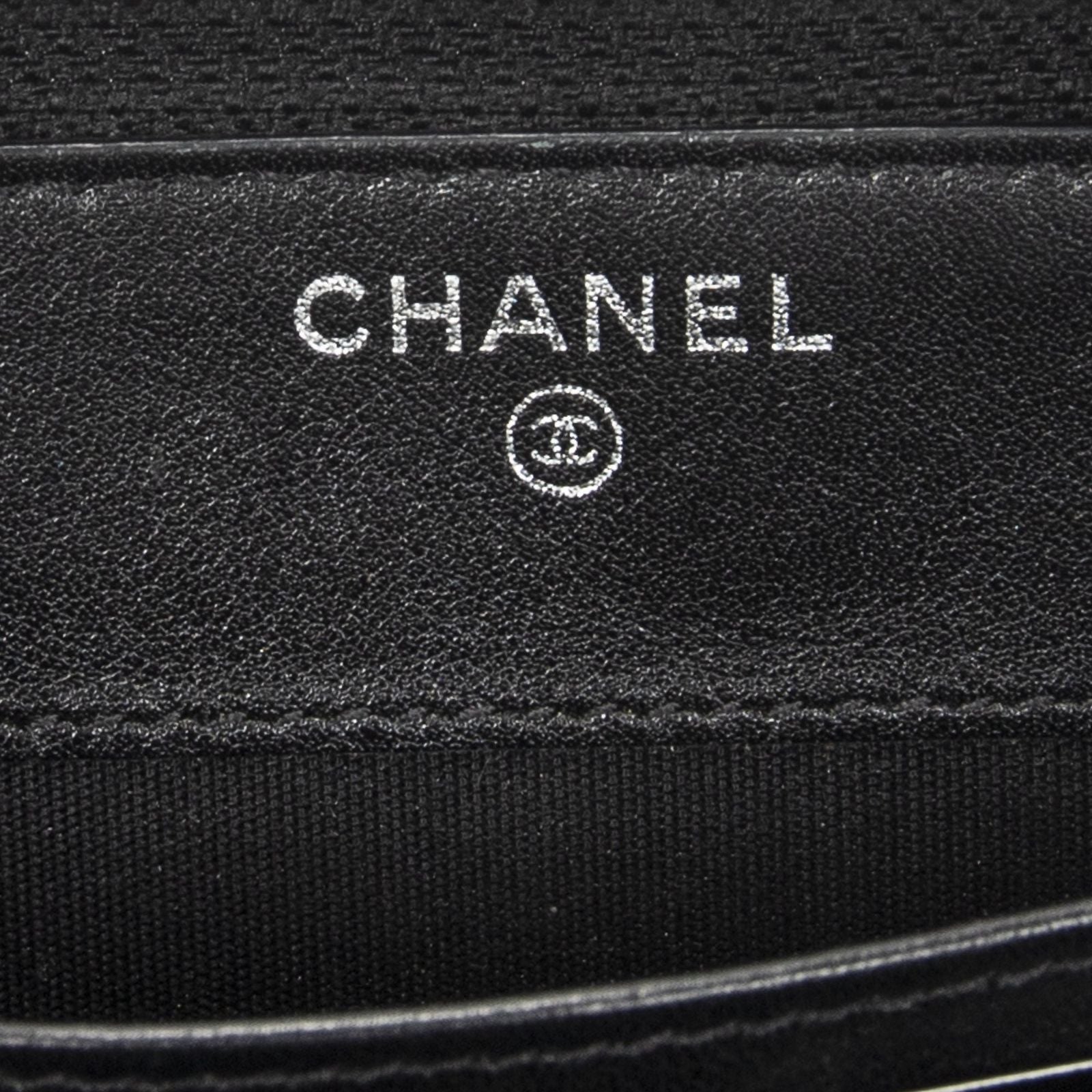 Chanel Timeless Zip Around Wallet Black Caviar Leather — view 5
