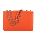 Gucci Small Interlocking GG Chain Crossbody Orange Gray Calfskin Leather — view 5