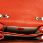 Gucci Small Interlocking GG Chain Crossbody Orange Gray Calfskin Leather — view 9