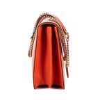 Gucci Small Interlocking GG Chain Crossbody Orange Gray Calfskin Leather — view 4