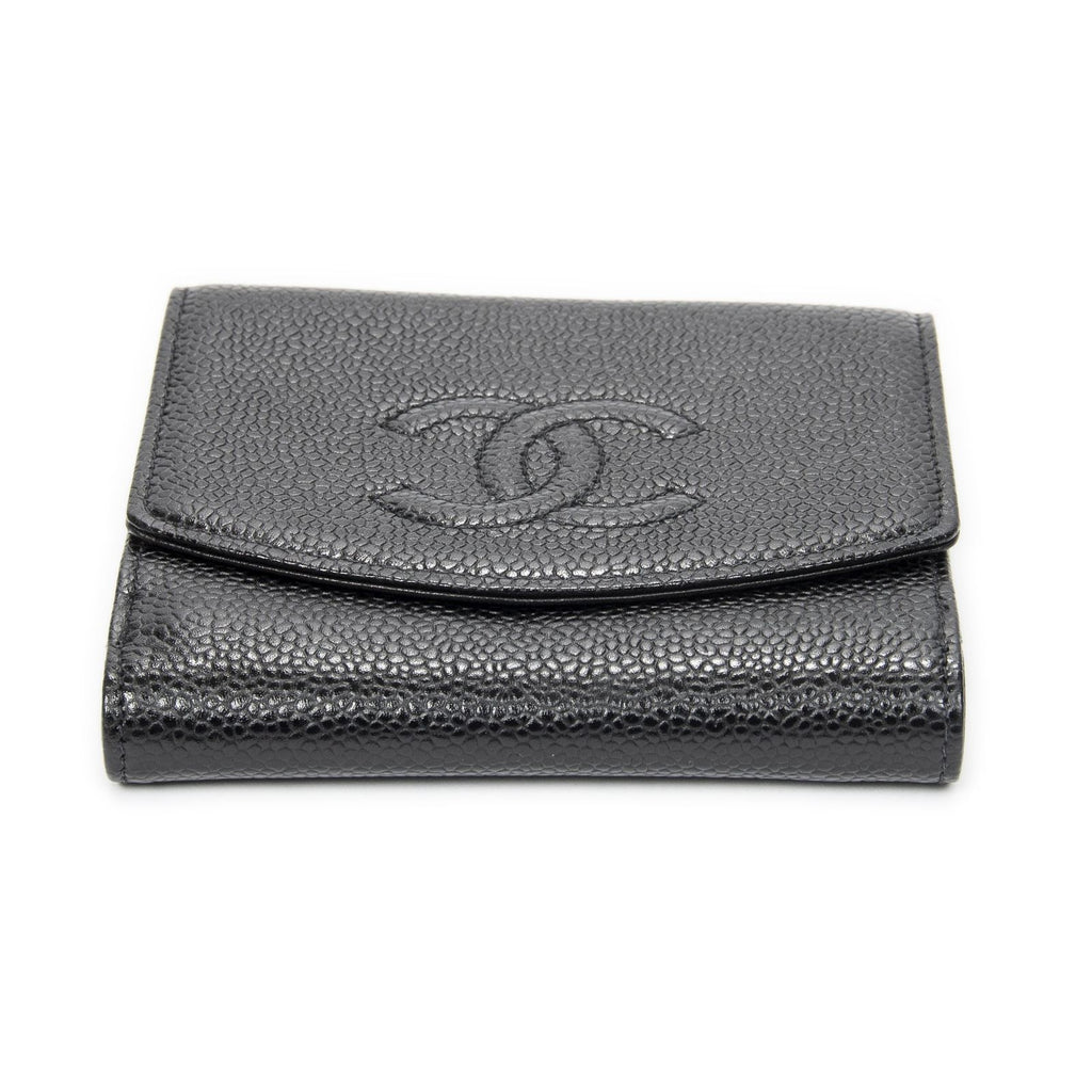 Chanel Timeless Bifold Wallet Black Caviar Leather — view 3