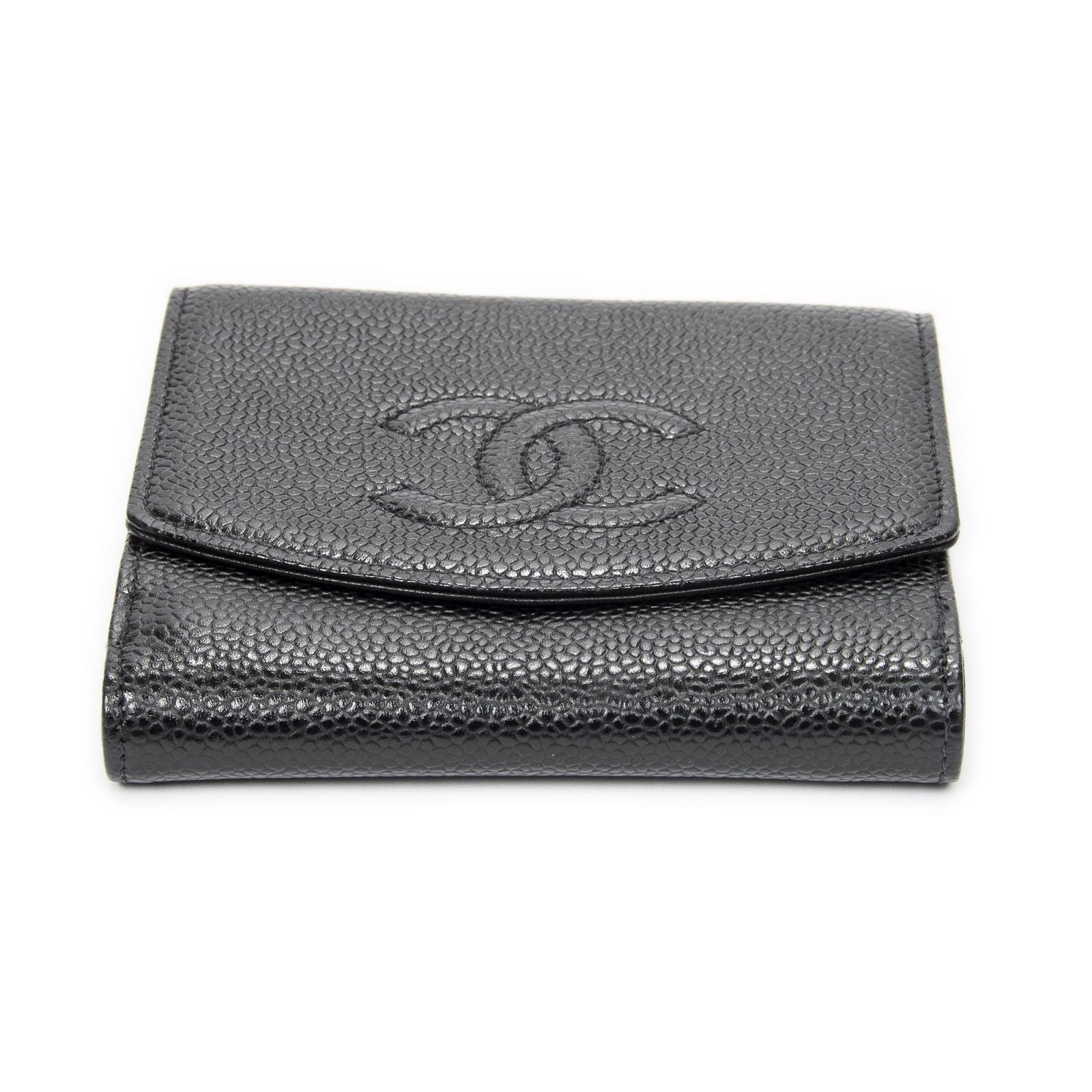 Chanel Timeless Bifold Wallet Black Caviar Leather — view 3