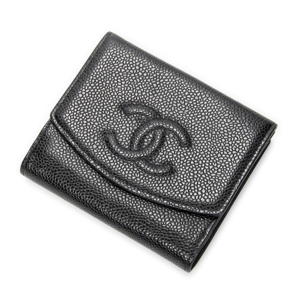 Chanel Timeless Bifold Wallet Black Caviar Leather