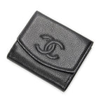 Chanel Timeless Bifold Wallet Black Caviar Leather