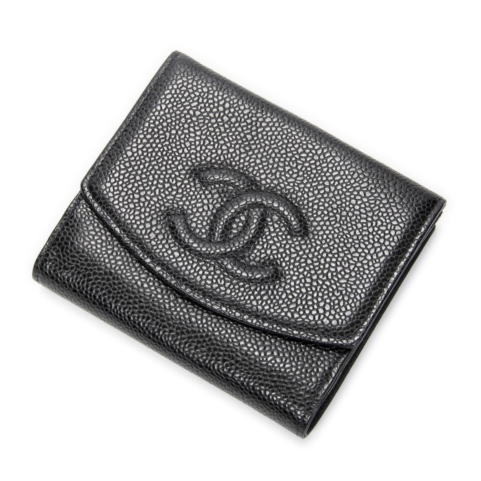 Chanel Timeless Bifold Wallet Black Caviar Leather