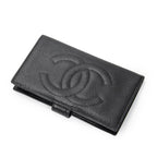 Chanel CC Timeless French Purse Wallet Black Caviar Leather