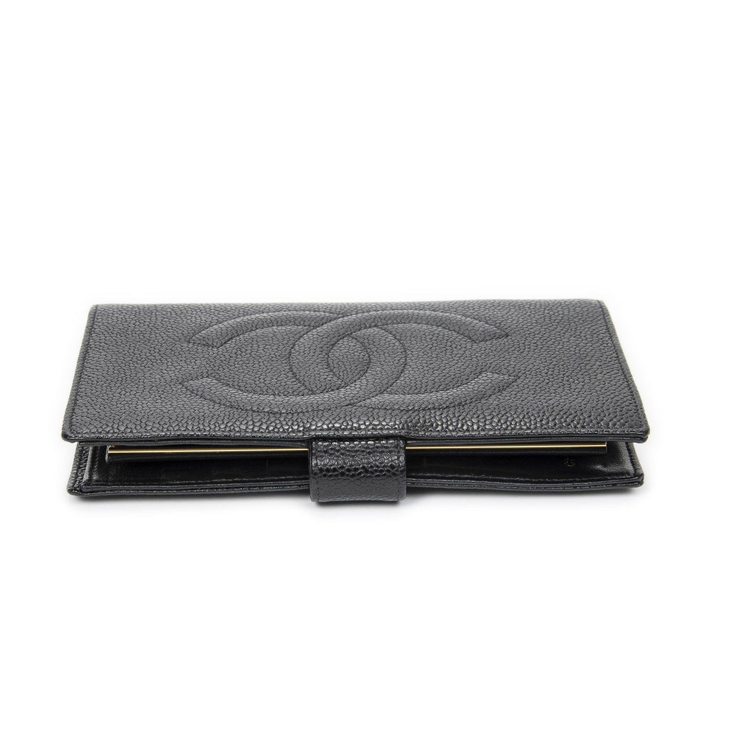 Chanel CC Timeless French Purse Wallet Black Caviar Leather — view 3
