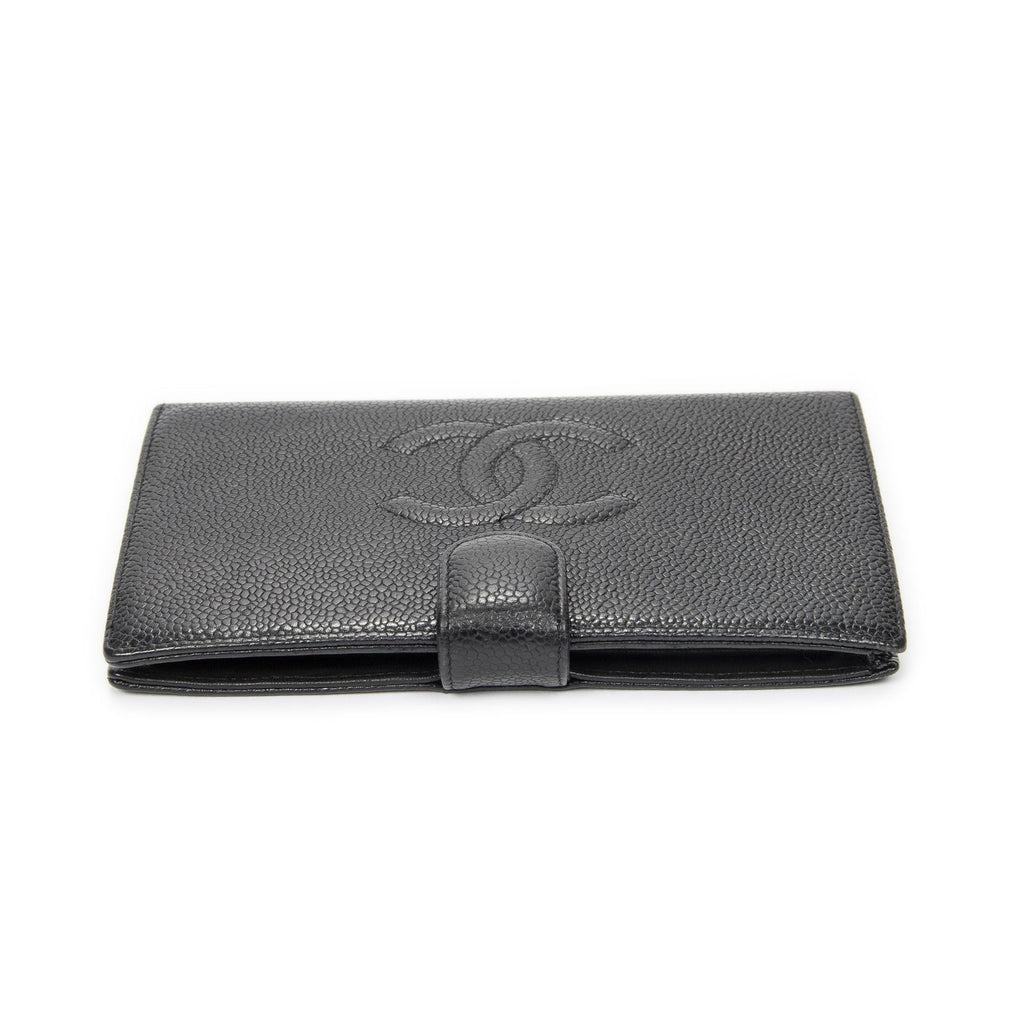 Chanel CC Timeless French Purse Wallet Black Caviar Leather — view 3