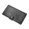 Chanel CC Timeless French Purse Wallet Black Caviar Leather