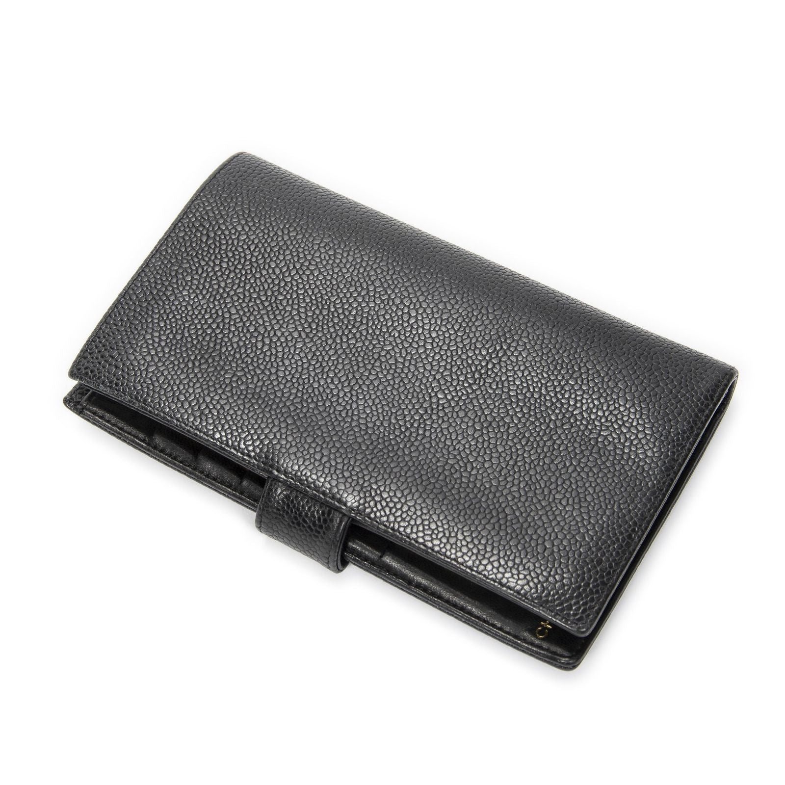 Chanel CC Timeless French Purse Wallet Black Caviar Leather — view 2