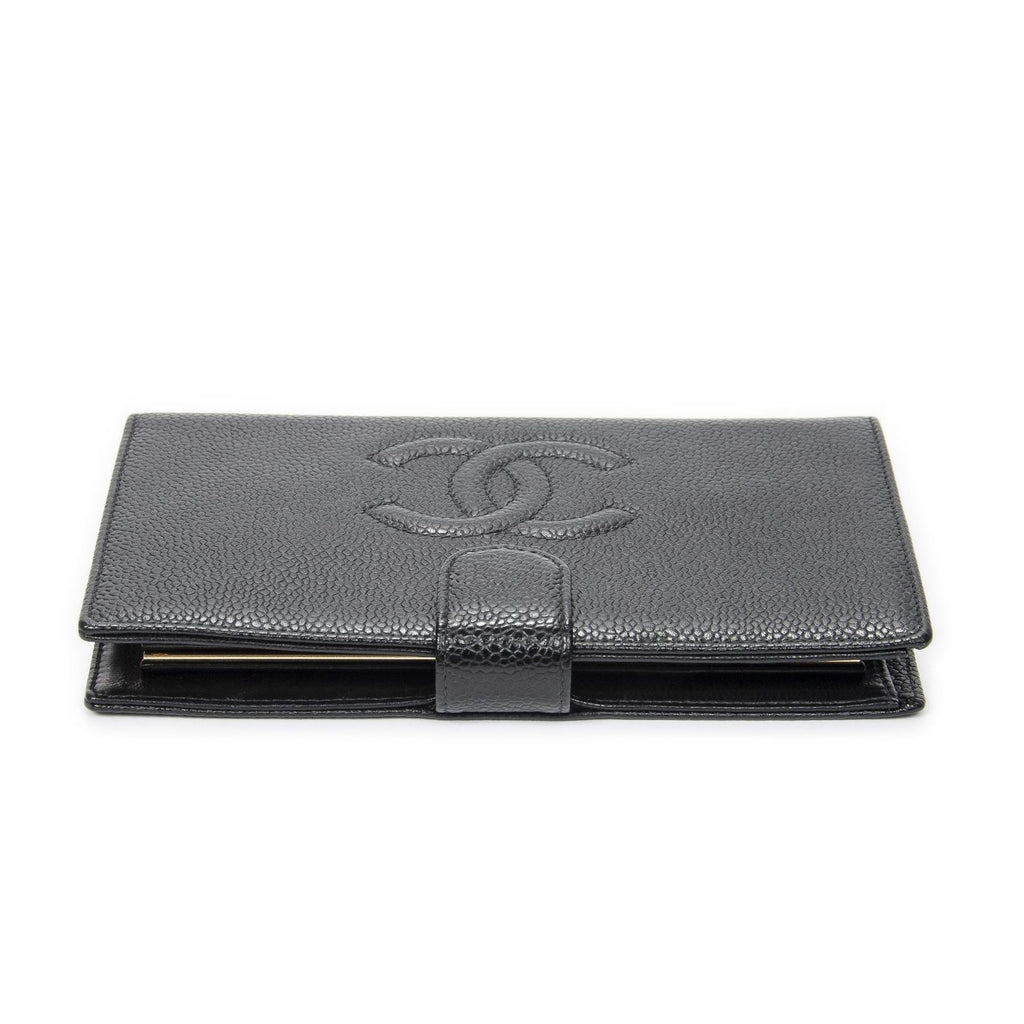 Chanel CC Timeless French Purse Wallet Black Caviar Leather — view 3