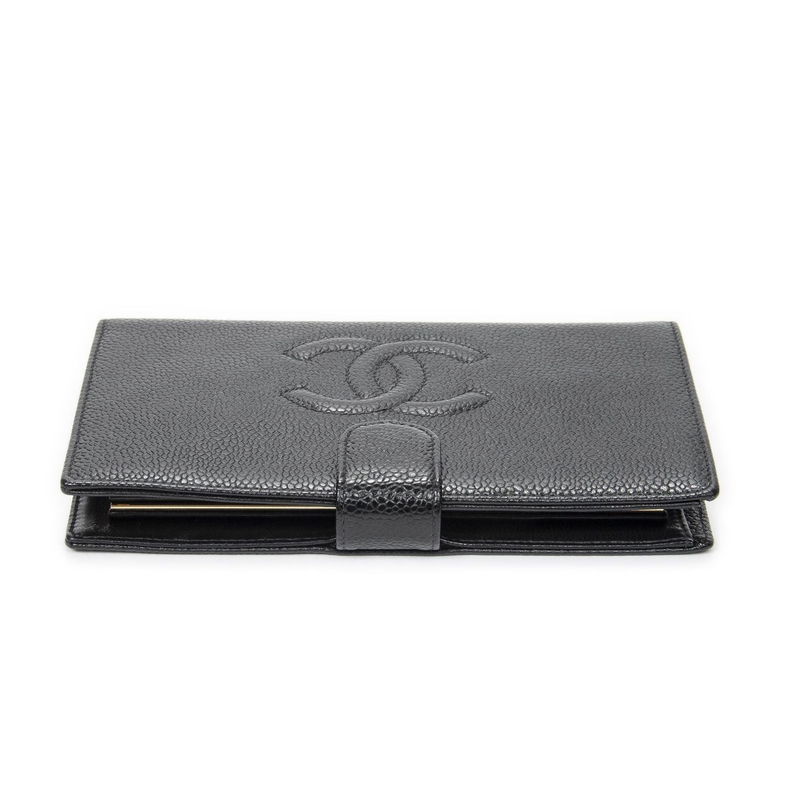 Chanel CC Timeless French Purse Wallet Black Caviar Leather — view 3