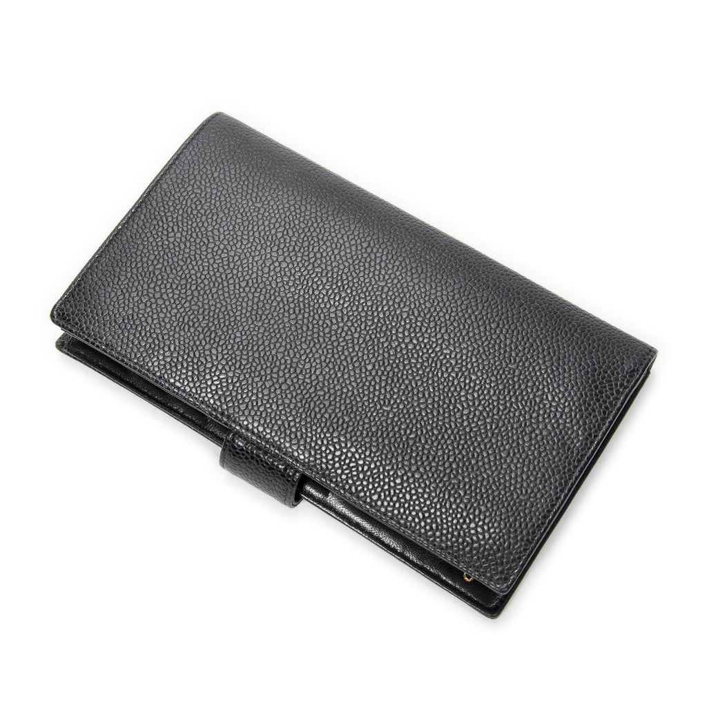 Chanel CC Timeless French Purse Wallet Black Caviar Leather — view 2