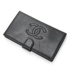 Chanel CC Timeless French Purse Wallet Black Caviar Leather