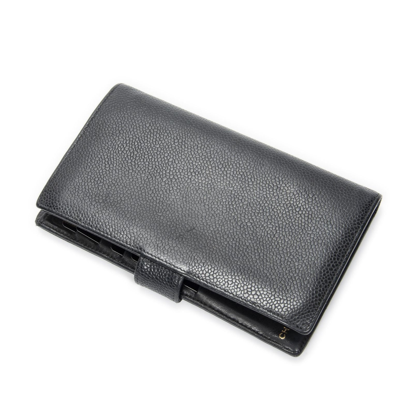 Chanel CC Timeless French Purse Wallet Black Caviar Leather — view 2
