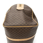 Celine Vintage Travel Boston Beige Brown Macadam Canvas Shoulder — view 7