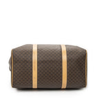 Celine Vintage Travel Boston Beige Brown Macadam Canvas Shoulder — view 6