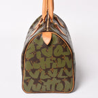 Louis Vuitton Handbag Speedy 30 Monogram Graffiti Khaki Gold — view 4