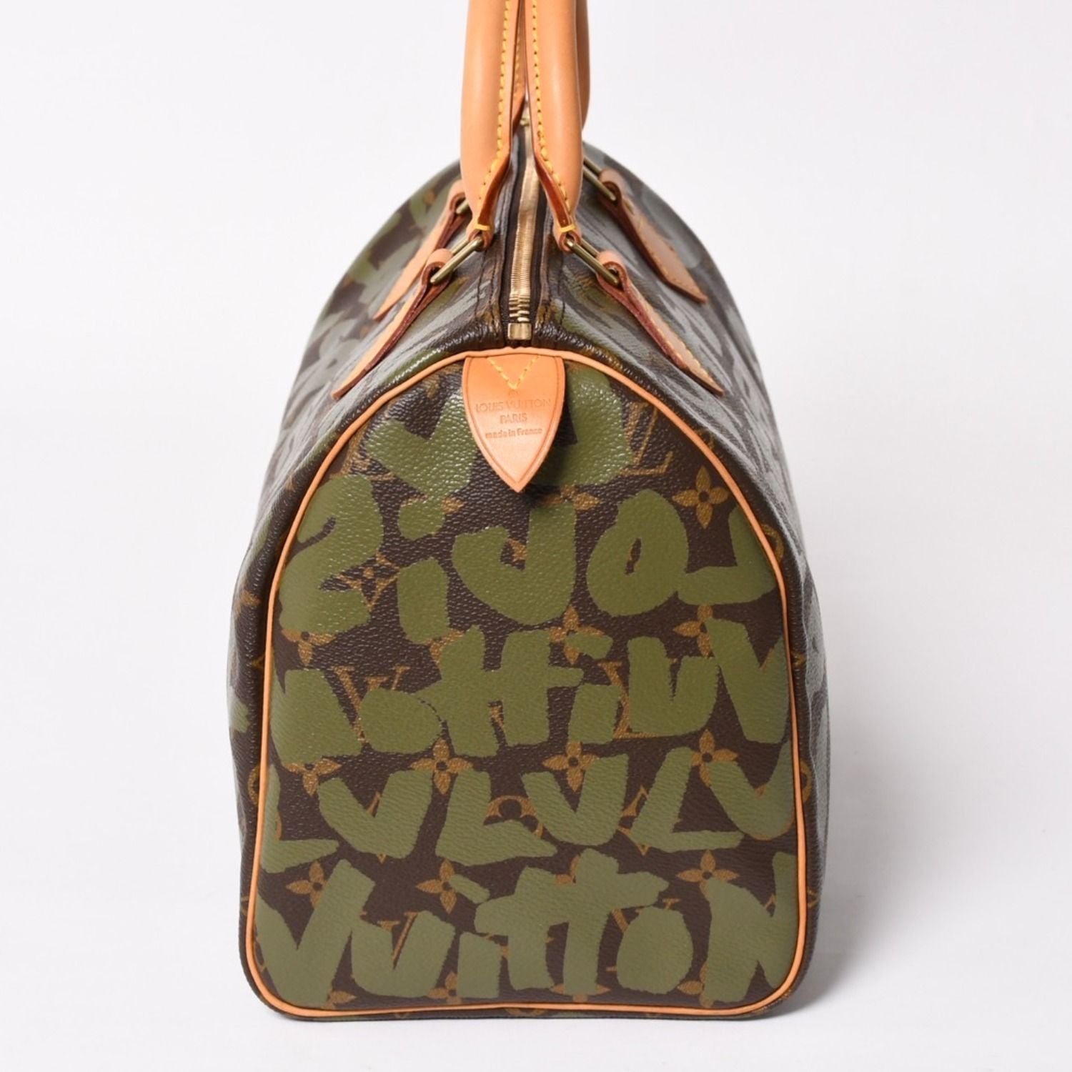Louis Vuitton Handbag Speedy 30 Monogram Graffiti Khaki Gold — view 4