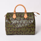 Louis Vuitton Handbag Speedy 30 Monogram Graffiti Khaki Gold — view 2