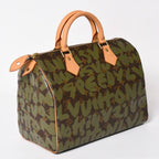 Louis Vuitton Handbag Speedy 30 Monogram Graffiti Khaki Gold — view 3