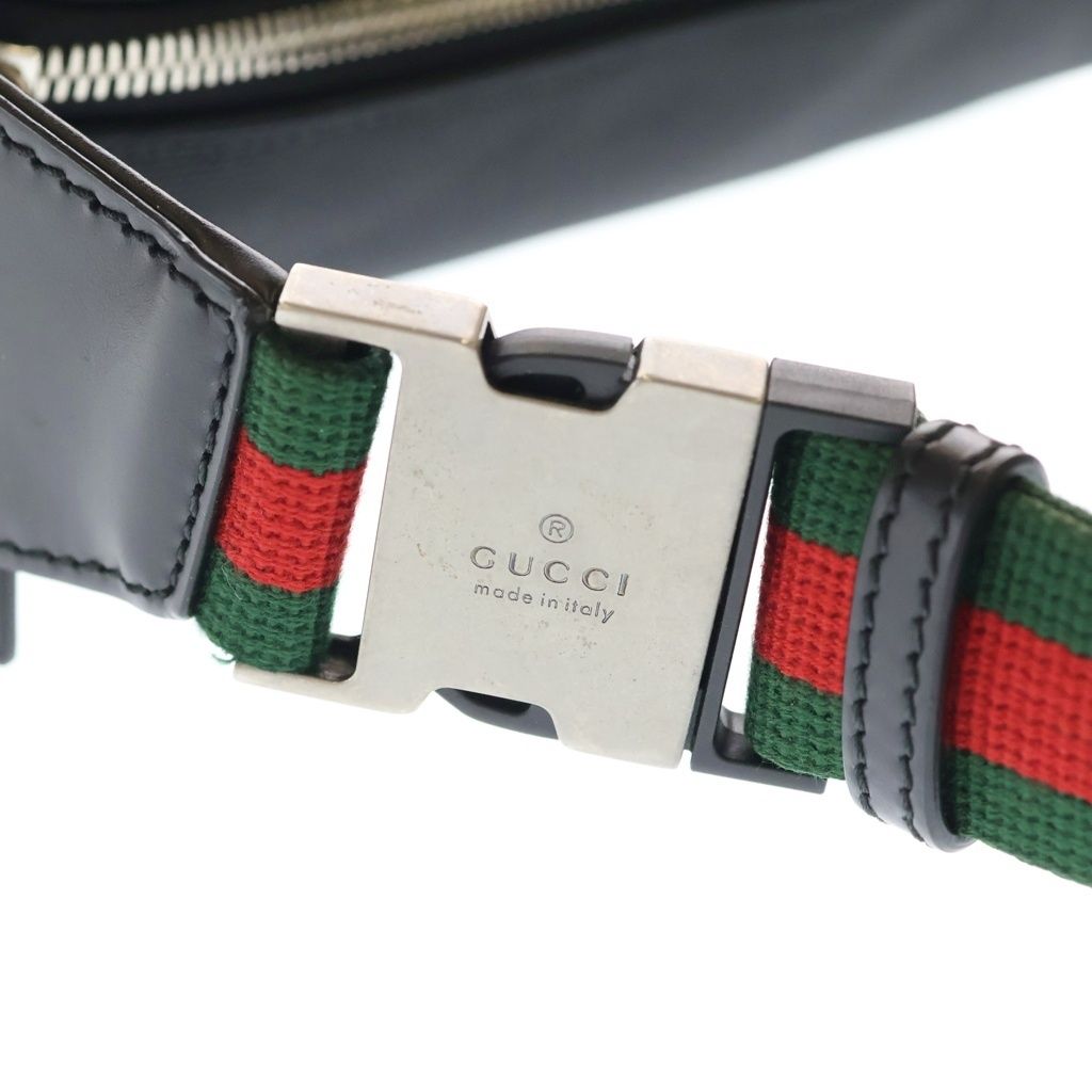 Gucci Sherry Line Nylon Leather Belt Bag Black — view 6