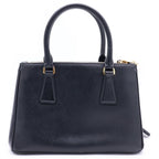 Prada Saffiano Galleria Small Leather 2-Way Shoulder Bag Black — view 2