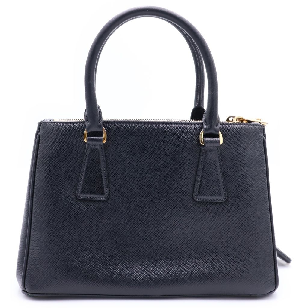 Prada Saffiano Galleria Small Leather 2-Way Shoulder Bag Black — view 2