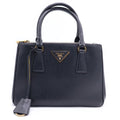 Prada Saffiano Galleria Small Leather 2-Way Shoulder Bag Black