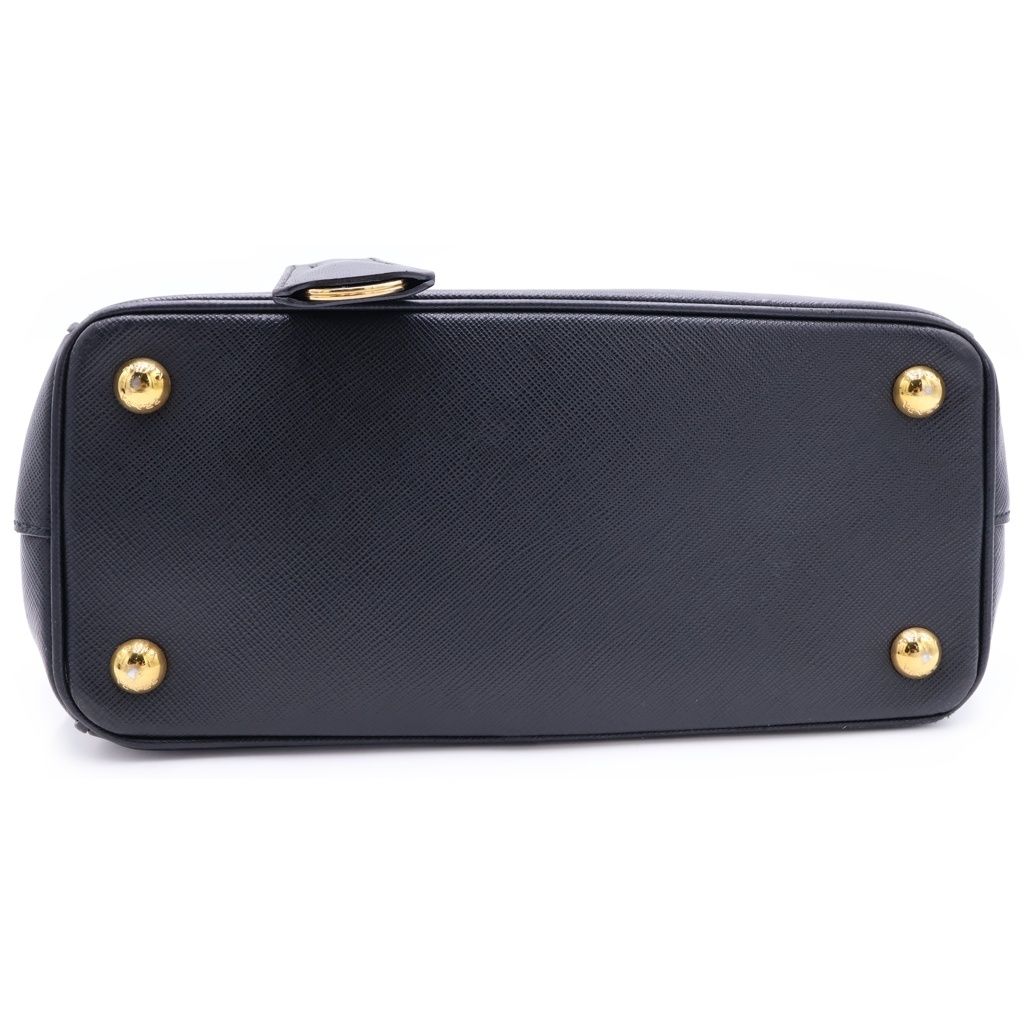 Prada Saffiano Galleria Small Leather 2-Way Shoulder Bag Black — view 4