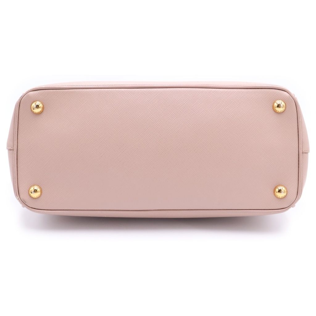 Prada Saffiano Galleria Small Leather 2-Way Shoulder Bag Pink Beige — view 4