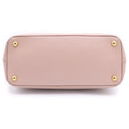 Prada Saffiano Galleria Small Leather 2-Way Shoulder Bag Pink Beige — view 4