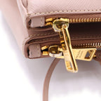 Prada Saffiano Galleria Small Leather 2-Way Shoulder Bag Pink Beige — view 6