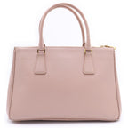 Prada Saffiano Galleria Small Leather 2-Way Shoulder Bag Pink Beige — view 2