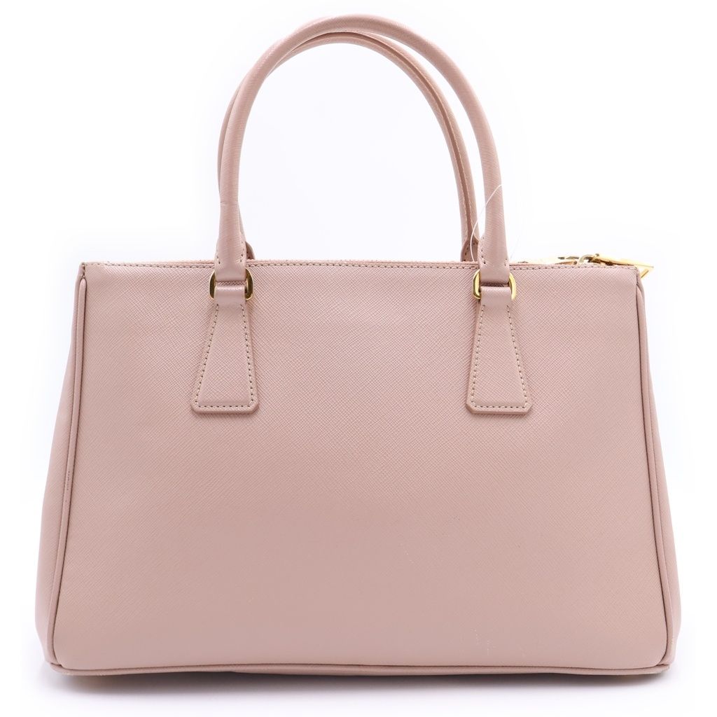 Prada Saffiano Galleria Small Leather 2-Way Shoulder Bag Pink Beige — view 2