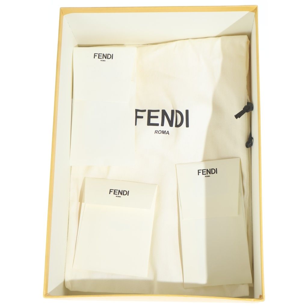 Fendi Zucca Pattern Mesh Lace Up Sneakers Brown — view 6