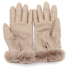 Hermes Kelly Glove Lambskin Mink Gold Beige Gloves — view 2